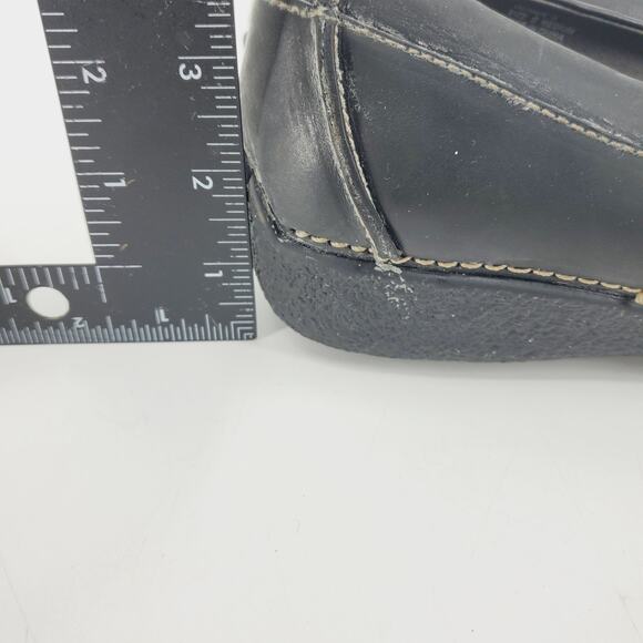 Duluth Trading Co Andina Skimmer Black Leather Slip On Shoe Women's 9 Medium - Picture 7 of 9